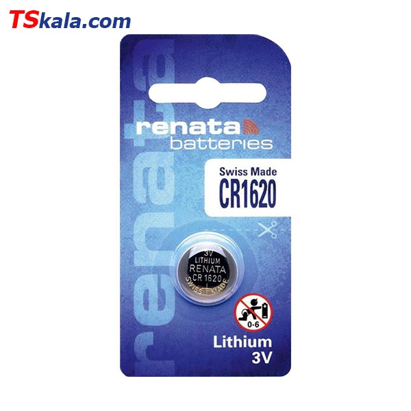 باتری سکه ای CR1620 لیتیوم رناتا بسته 1 عددی